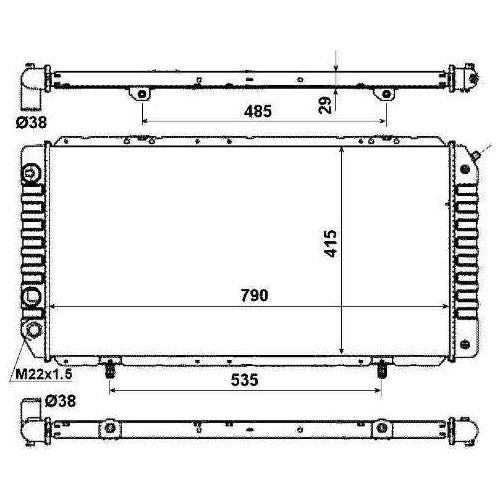 NRF RADIATOR fits Peugeot Boxer Citroen Relay Fiat Ducato 1364128080 NRF  - Dynamic Drive