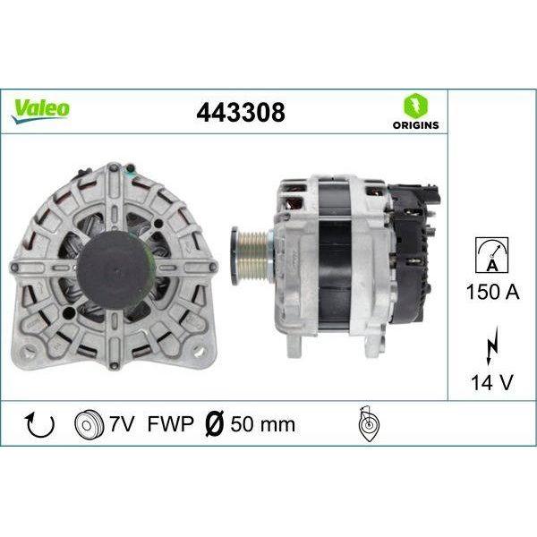 Valeo Alternator 443308 Automotive Part fits Renault