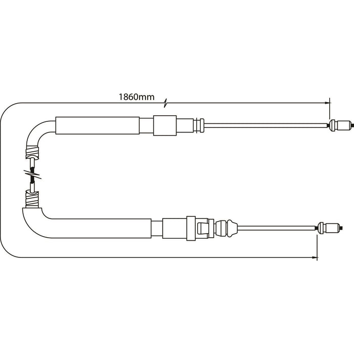 Apec Brake Cable Rear Fits Citroen Xsara