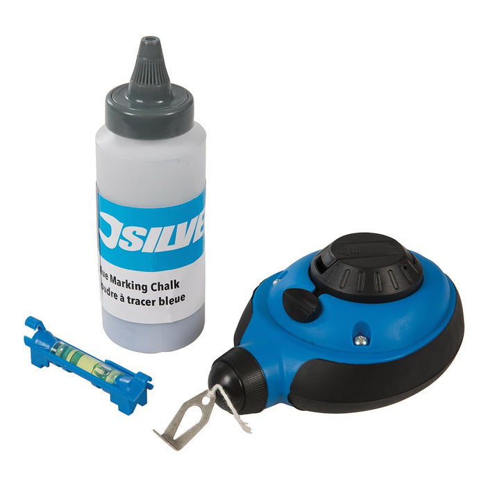 Silverline 3:1 Fast Rewind Chalk Line Set 3pce 30m Silverline  - Dynamic Drive