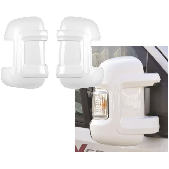 Protect-It Pair Short Arm Mirror Cover Fits Citroen Relay White Van Conversion HTD  - Dynamic Drive