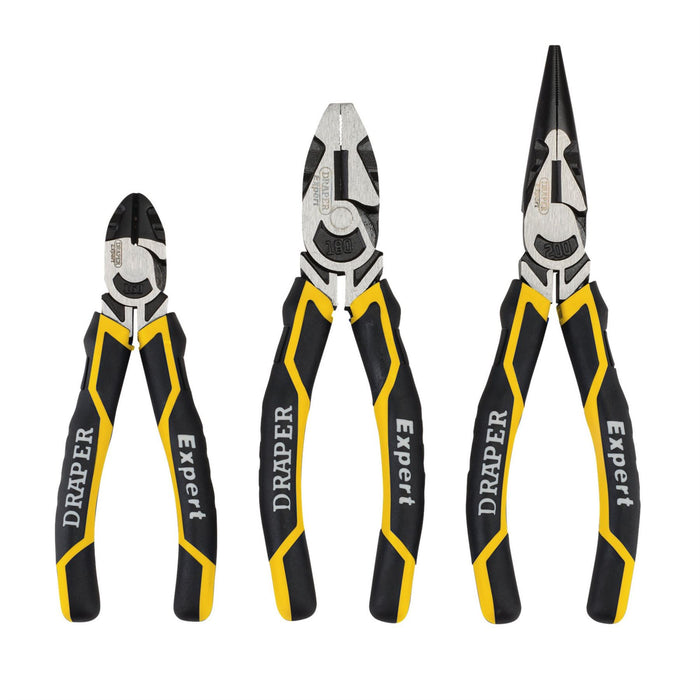 Draper High Leverage Plier Set, Yellow (3 Piece) 28038 Draper  - Dynamic Drive