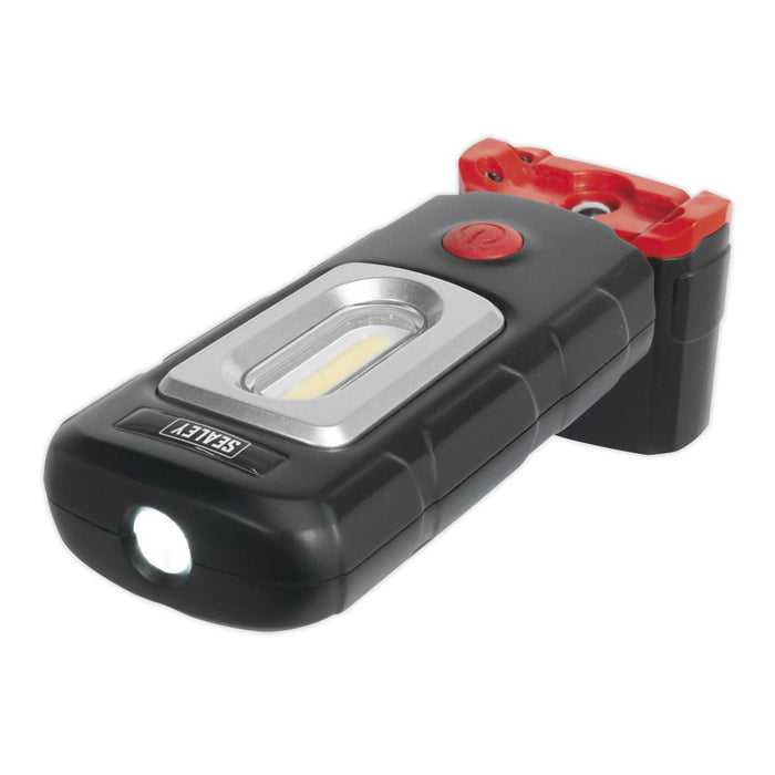 Sealey Rechargeable 360 Inspection Light 3W COB & 1W SMD LED Black Lithium-Polym Sealey  - Dynamic Drive