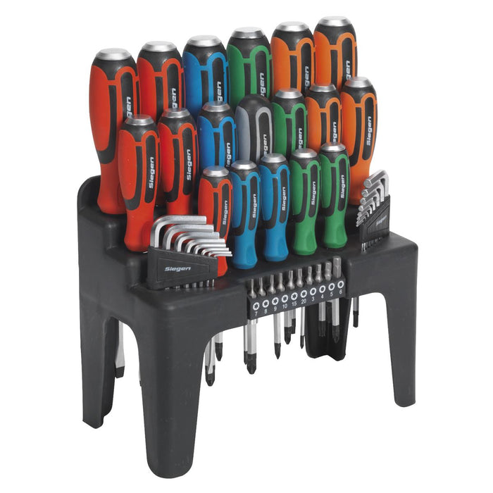 Seigen by Sealey Hammer-Thru Screwdriver, Hex Key & Bit Set 44pc S01106 Sealey  - Dynamic Drive