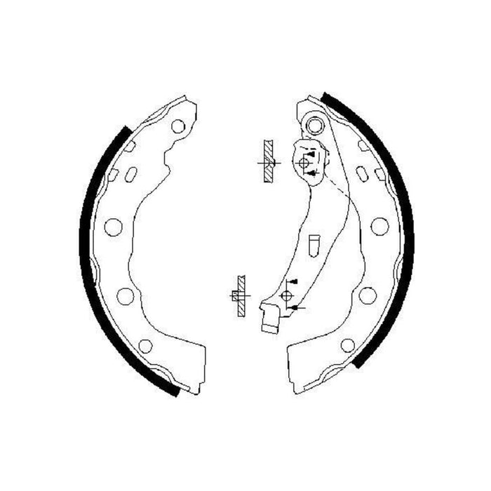 Genuine Bosch Brake Shoe Bs819 fits Mitsubishi Carisma - 1.6 - 99-04 0986487577