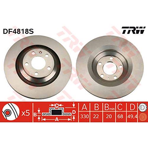 Genuine TRW Brake Disc (Single) DF4818S TRW  - Dynamic Drive