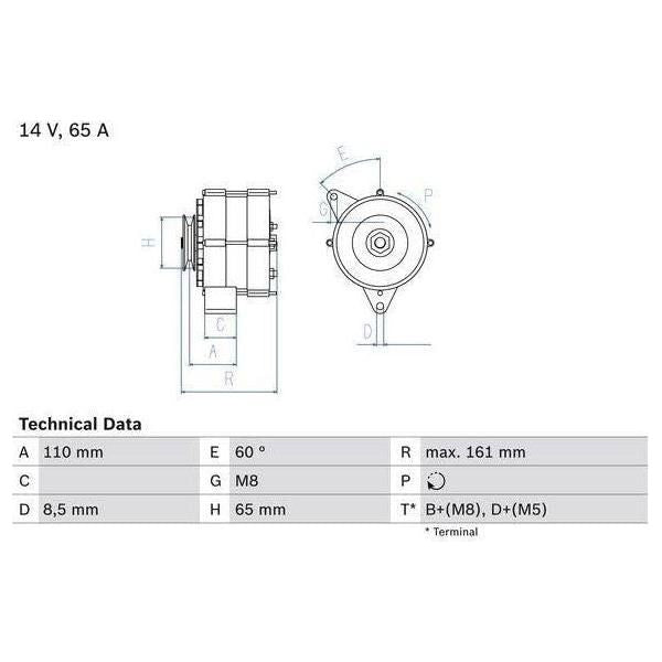 Bosch Reman Alternator 3423 0986034230