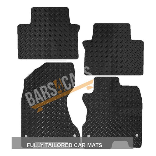 White Trim Tailored Rubber Car Mats for Renault Koleos 08> Set of 4 With 4 Clips UKB4C  - Dynamic Drive