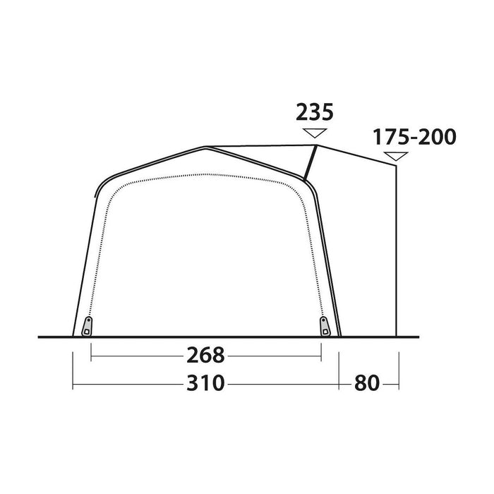 Outwell Jonesville 290SA Flex Drive-Away Awning Campervan 175 - 200 cm Outwell  - Dynamic Drive