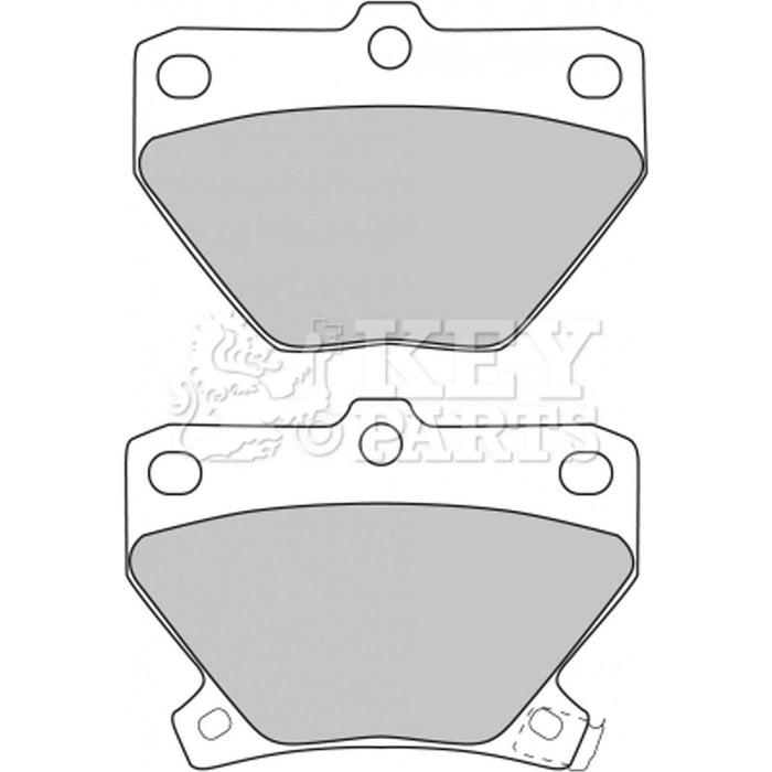 Genuine Key Parts KBP1712 Rear Brake Pads-Includes Wear Indicators (Akebono)