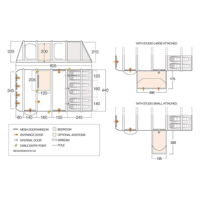 Vango Anantara IV Air 650XL Cloud Grey Tent 6 Berth Vango  - Dynamic Drive