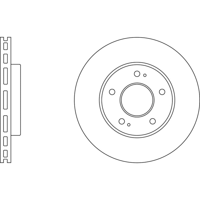 Apec Brake Disc Front Fits Hyundai Xg