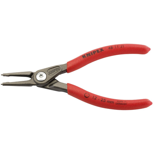 Draper Knipex 48 11 J1 140mm Internal Straight Tip Circlip Pliers, 12 - 25mm Cap Draper  - Dynamic Drive