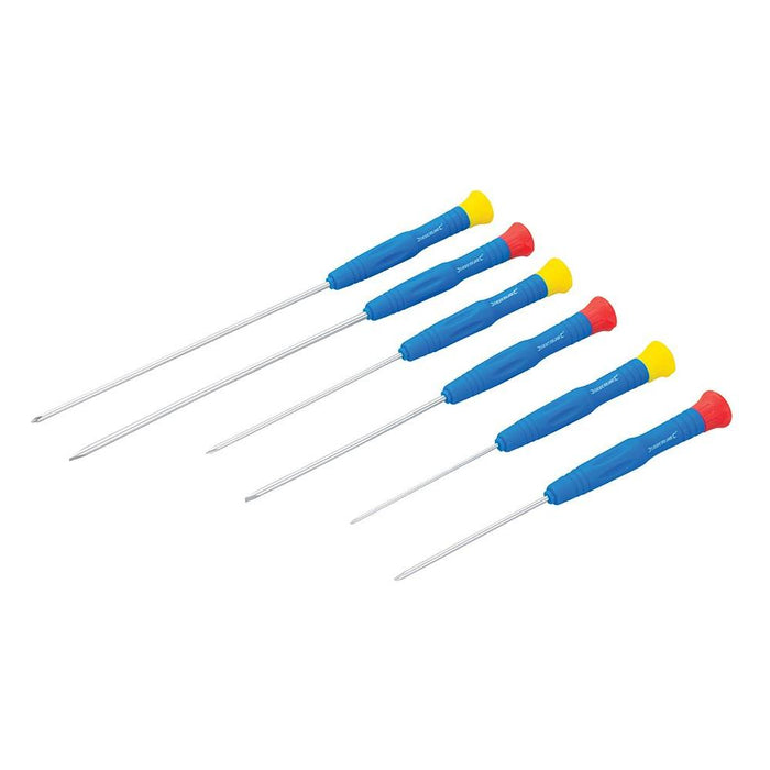 Silverline Extra-Long Precision Screwdriver Set 6pce 6pce Silverline  - Dynamic Drive