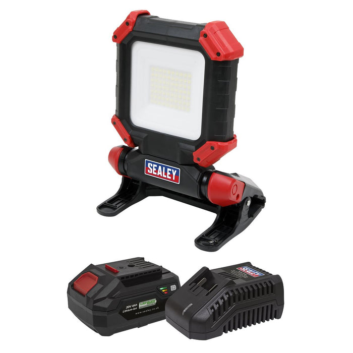 Sealey 20V 4Ah SV20 Series Cordless SMD LED 1800lm Worklight Kit CP20VCLKIT1 Sealey  - Dynamic Drive