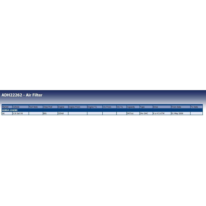 Blue Print ADH22262 Air Filter