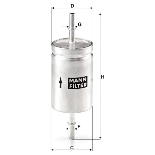 Genuine Mann Fuel Filter for Vauxhall OmegaTigra.Corsa Van WK512 Mann & Hummel  - Dynamic Drive