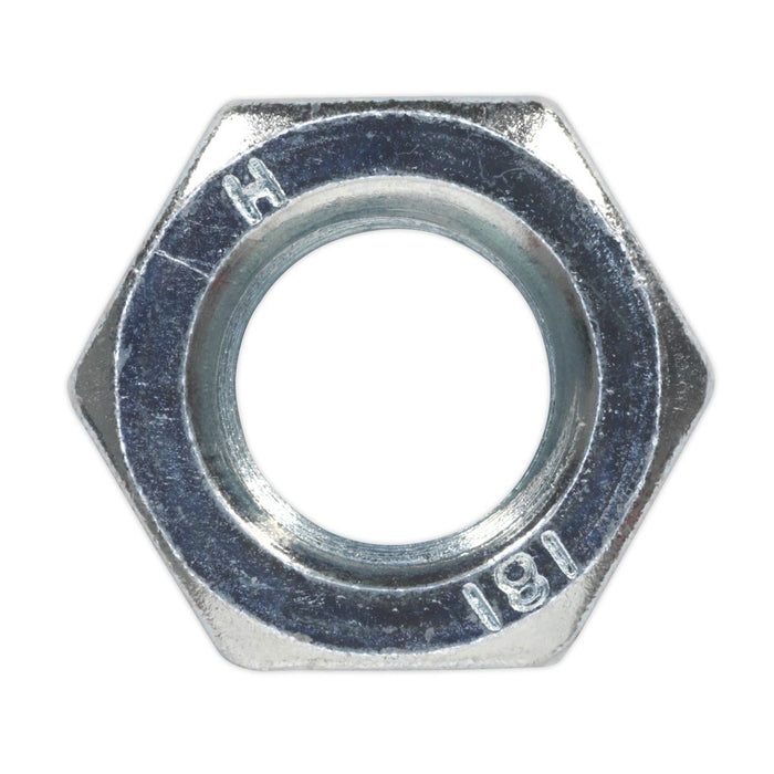 Sealey Steel Nut DIN 934 M14 Zinc Pack of 25 SN14