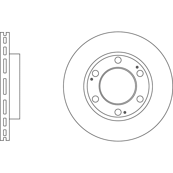 Apec Brake Disc Front Fits Ssangyong Rexton