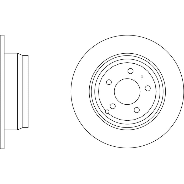 Genuine APEC Rear Brake Discs & Pads Set Solid for Volvo 850