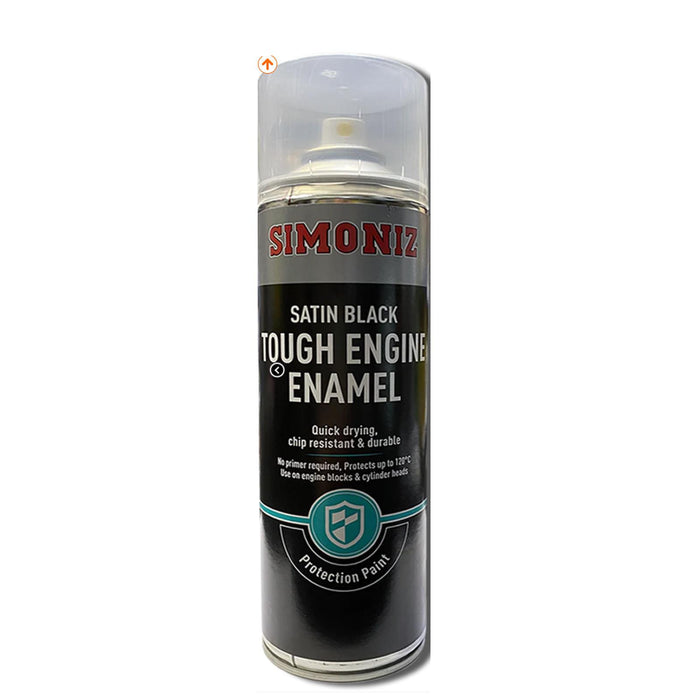 Simoniz Large Tough Satin Black Aerosol Car Auto Spray Paint 500ml SIMVHT51D