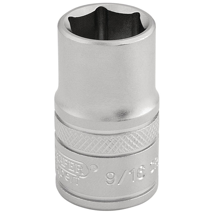 Draper 6 Point Imperial Socket, 1/2" Sq. Dr., 9/16" 16627