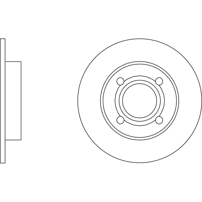 Genuine APEC Rear Brake Discs & Pads Set Solid for Audi Coupe