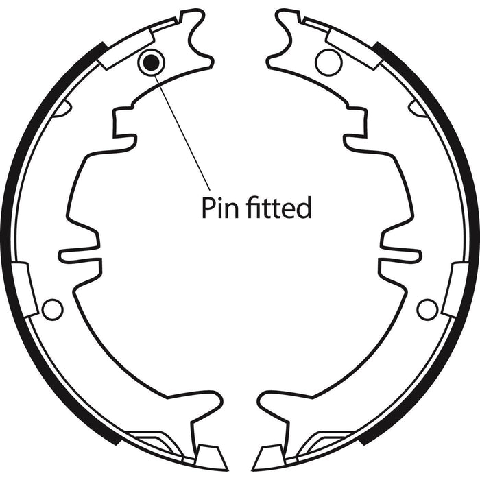 Apec Brake Shoe H/R Fits Lexus Gs300 Gs430 Is200 Is300 Ls400 Rx300 Rx350 Sc430 T
