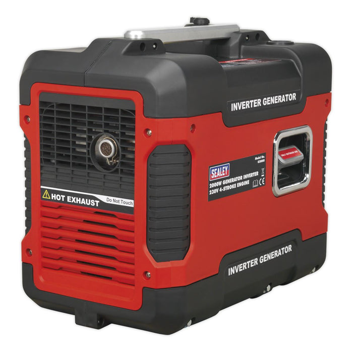 Sealey Inverter Generator 2000W 230V 4-Stroke Engine G2000I Sealey  - Dynamic Drive