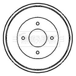 Genuine Borg & Beck Brake Drum fits Ford Mondeo 2l.SalALL Estates BBR7082 Borg & Beck  - Dynamic Drive