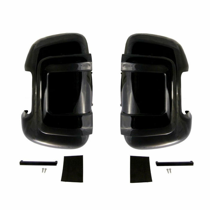 Milenco Motorhome Mirror Protectors Black Pair Short Arm Ducato, Boxer, Relay