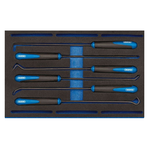 1X 6 Piece Draper Long Reach Hook & Pick Set In EVA Drawer Insert Tray Draper  - Dynamic Drive