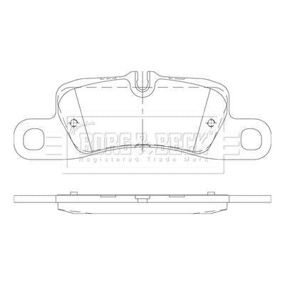 Genuine Borg & Beck Rear Brake Pads fits Porsche Cayenne 02091210 BBP2479 Borg & Beck  - Dynamic Drive