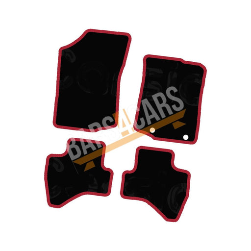 Fully Tailored Red Trim Carpet Mats for Peugeot 108 Set of 4 With 2 Clips UKB4C  - Dynamic Drive