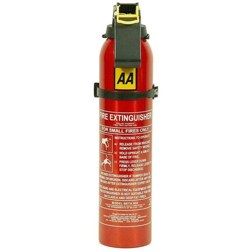 AA Fire Extinguisher Powder Compact Portable Car Home Caravan + Bracket 950g AA  - Dynamic Drive