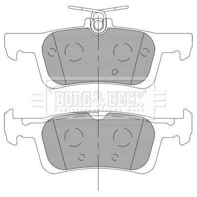 Genuine Borg & Beck Rear Brake Pads fits Peugeot 308 II 0913 BBP2462 Borg & Beck  - Dynamic Drive