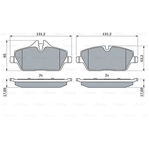 Genuine Bosch Brake Pad Set fits Mini Cooper - 1.5 - 13- 0986494120