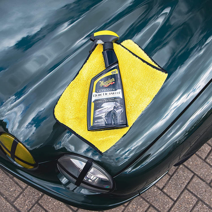 Meguiars Ultimate Hydrophobic Quik Quick Detailer Spray Wax Car Cleaning 709ml Meguiar's  - Dynamic Drive