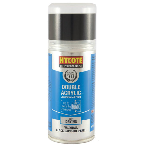 For Vauxhall Black Sapphire (Pearlescent) Spray Paint 150ml Aerosol Double Acrylic by Hycote Hycote  - Dynamic Drive