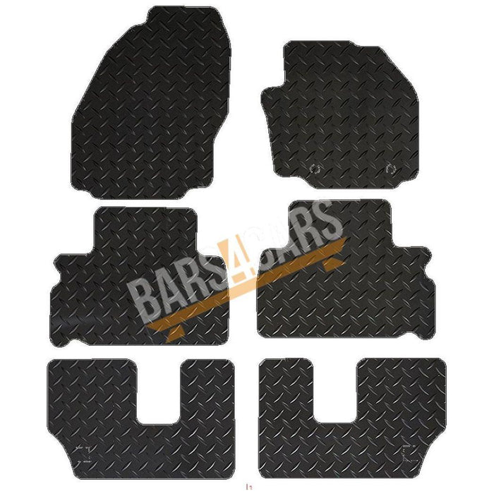 Tailored Rubber Car Mats for Ford Galaxy Only 06-14 Set of 6 XL With 2 Clips UKB4C  - Dynamic Drive