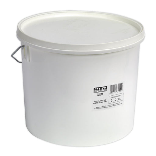 Sealey Shot Blasting Grit 25kg Plastic Tub BGT25KG Sealey  - Dynamic Drive