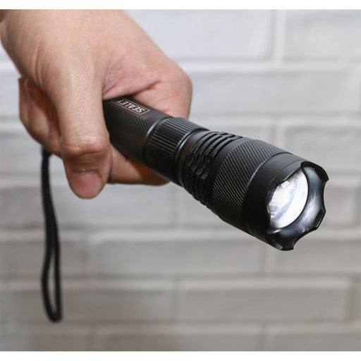 Aluminium Torch 10W Cree Xpl Led Adjustable Focus Sealey  - Dynamic Drive