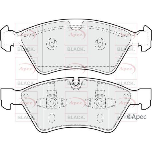 APEC Brake Pads (Front) (R90) PAD1441B fits Mercedes-Benz M-Class E-Class M-Clas