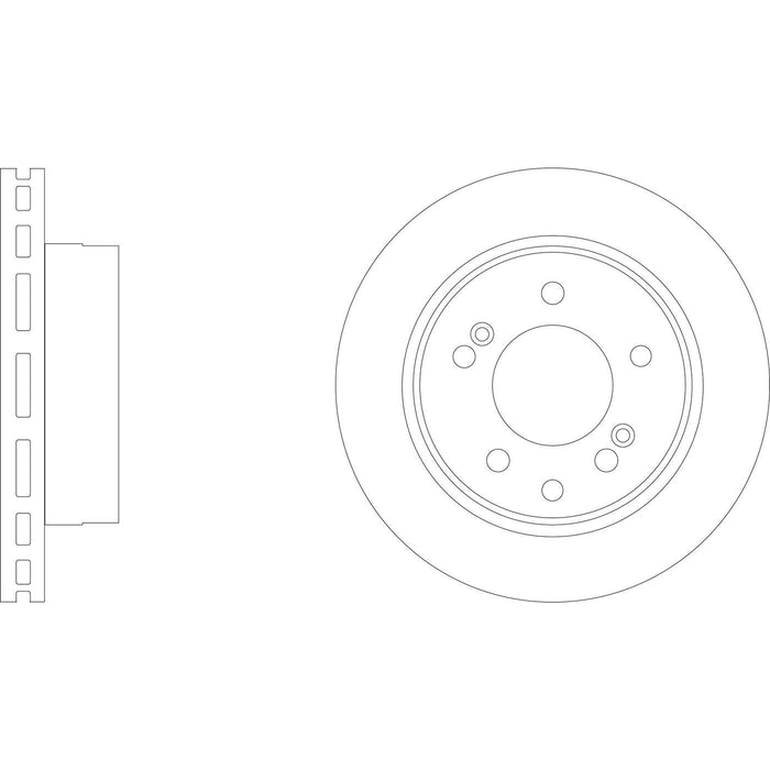 Genuine APEC Rear Brake Disc & Pads Set Vented for Ssangyong Rodius