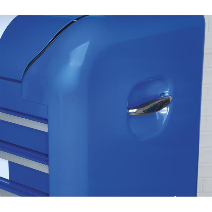 Sealey Topchest 4 Drawer Retro Style Blue with White Stripes AP28104BWS Sealey  - Dynamic Drive