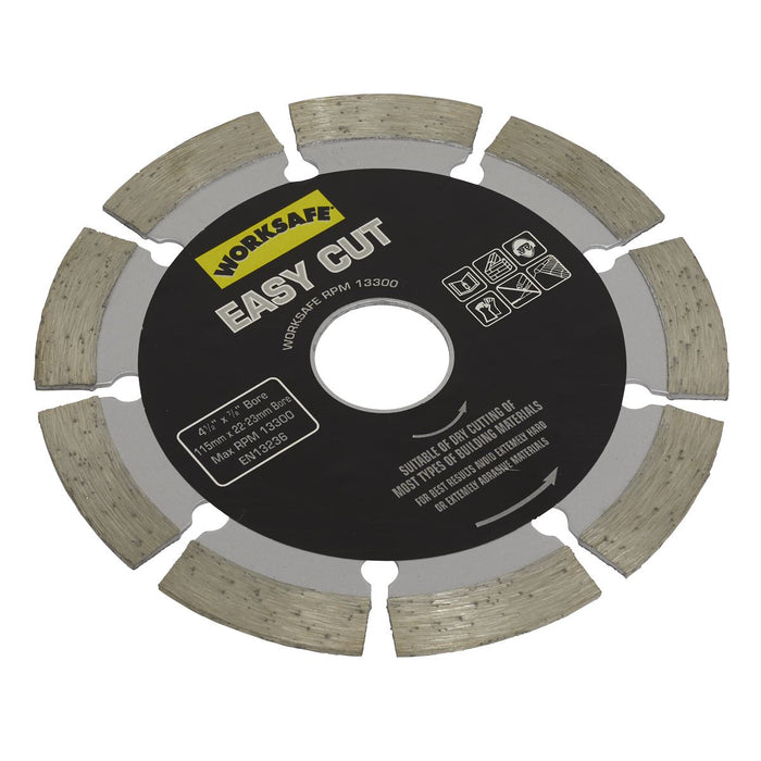 Sealey Silver Easy Cut Diamond Blade115 x22mm WDEC115