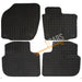 White Trim Tailored Rubber Car Mats for Skoda Rapid 12> Set of 4 With 4 Clips UKB4C  - Dynamic Drive