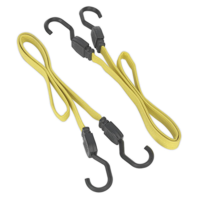 Sealey Flat Bungee Cord Set 2pc 910mm BCS18 Sealey  - Dynamic Drive