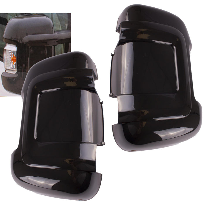 Falcon Milenco Motorhome Mirror Protectors Guards Black fits Fiat Ducato Peugeot Boxer