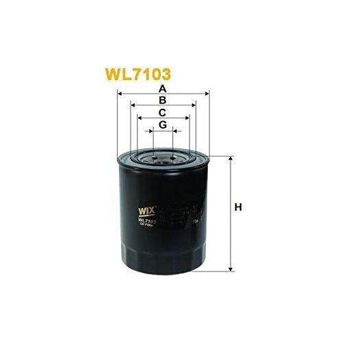 Genuine WIX Oil Filter Spin On fits Daihatsu Fourtrak TDiC - 2.8 - 91-96 WL7103 Wix Filters  - Dynamic Drive